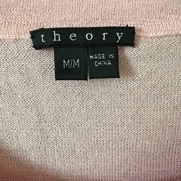 Theory 100% Wool Striped Pocket Sweater - Picture 7 of 9